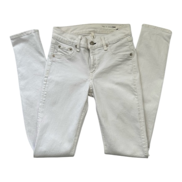 Rag & Bone Super White Low Rise Skinny Jeans - Size 26 EUC - Picture 3 of 10